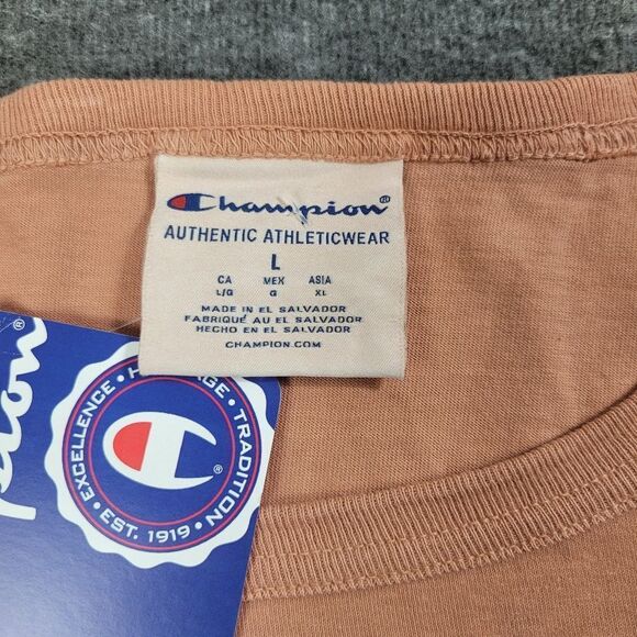 Vtg Champion Reverse Weave Moab Utha  Men’s Size L Orange  Crewbeck Sweater New - Picture 3 of 9